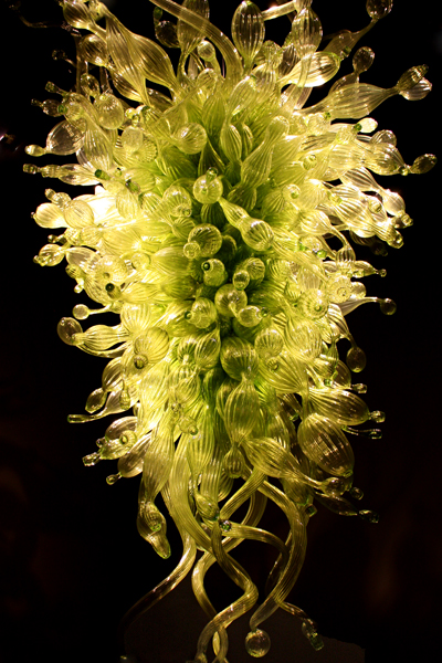 green chandelier